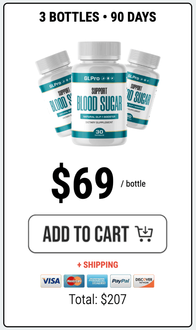 GLPro buy now 3 bottles